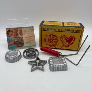 Vintage Nordic Ware Double Rosette and Timbale Iron Patty Shell Set